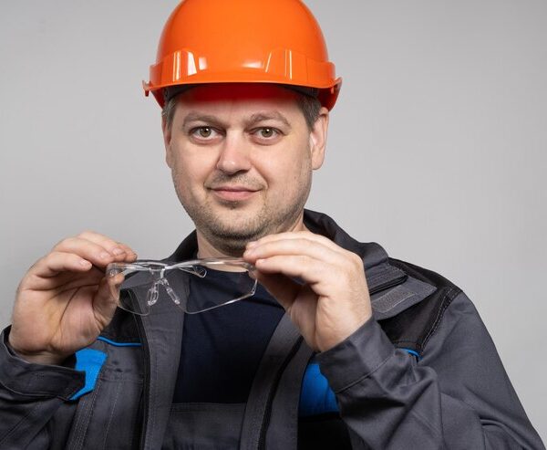 Safety glasses with readers